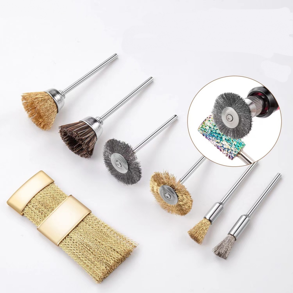 Broca para uñas, cepillo de limpieza, taladros eléctricos portátiles para manicura, alambre de cobre, limpiador, accesorios para decoración de uñas DIY, 1 ud.