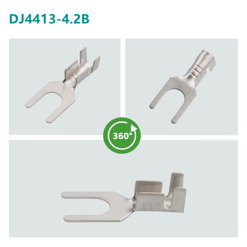100Pcs DJ4413-4.2B Crimpterminals Koude Naakt Terminal Vork Y-Type Terminals Kabel Draad Connector