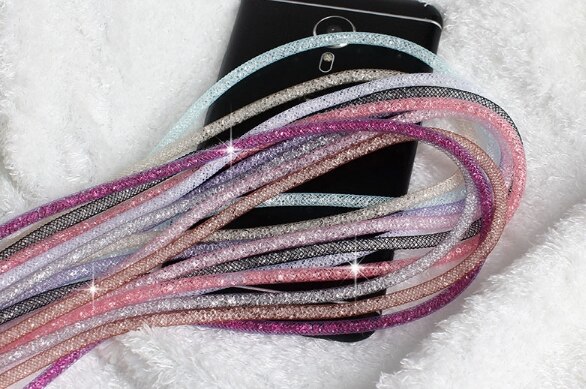 Lanyard Strap Crystal Neck Strap for iPhone 7 Plus 8 X SE Cellphones Phone Cases Keys Necklaces Rhinestone Keychain