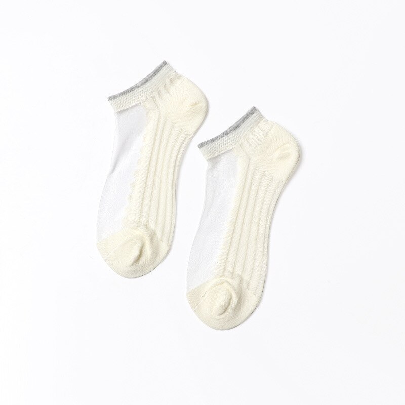 Glas kristall baumwolle boden sexy unsichtbar seide Stiefel Gittergewebe Fischnetz transparent Knöchel Netz Garn Dünne Frauen Kühlen Socken: FY05dishutiaoSmi