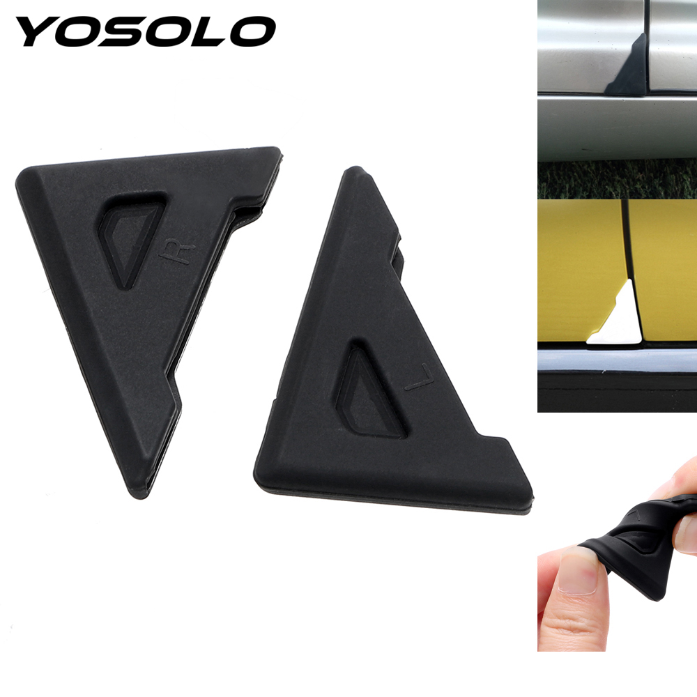 YOSOLO-2 unid/set de silicona para el cuidado automático, parachoques antiarañazos para esquina de puerta de coche, funda de protección contra choques, Protector contra arañazos