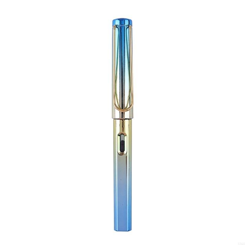 Fountain Pen Gradient Color Pen Body Piston-Filled for Calligraphy Practicing: Yellow