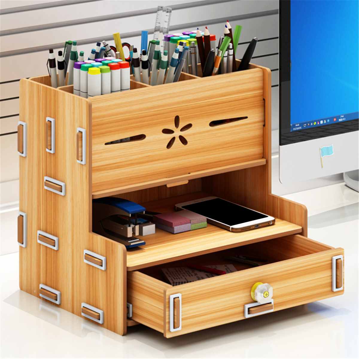 Multi - Functional Pen Holder Students Desktop Org... – Grandado