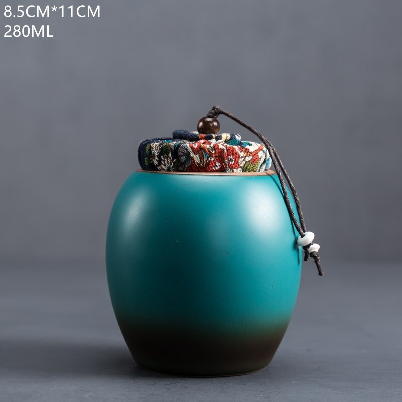 JIA-GUI LUO Ceramic tea container Tea Caddies tea organizer coffee container tea storage tea bag storage box D111: E