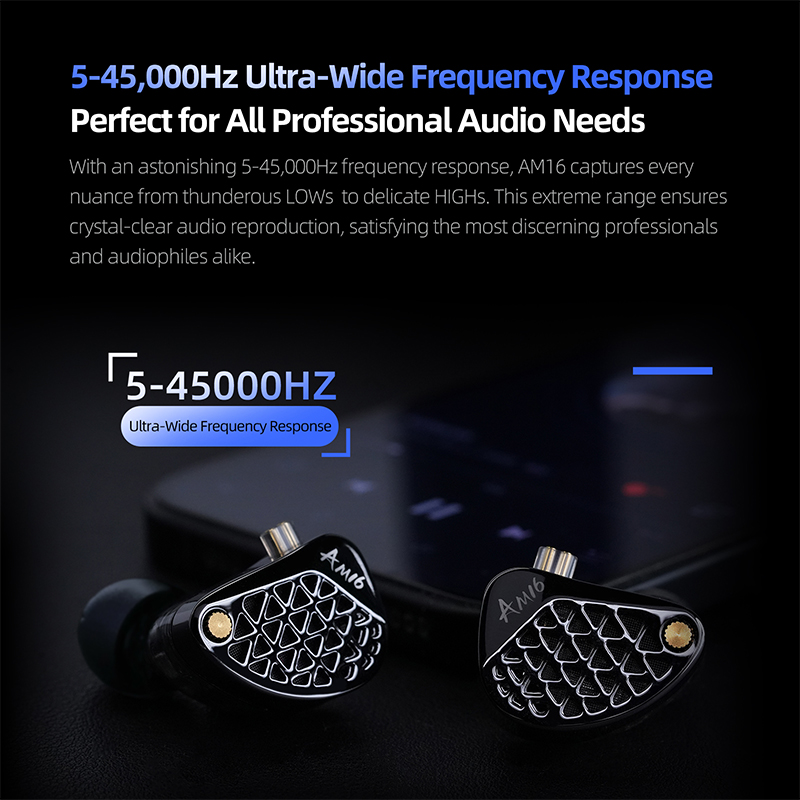 Forhåndsbestill kz  am16 16- drivere hi-fi iem ergonomiske kablede øretelefoner med bassforbedret/balansert tuning i utgaver
