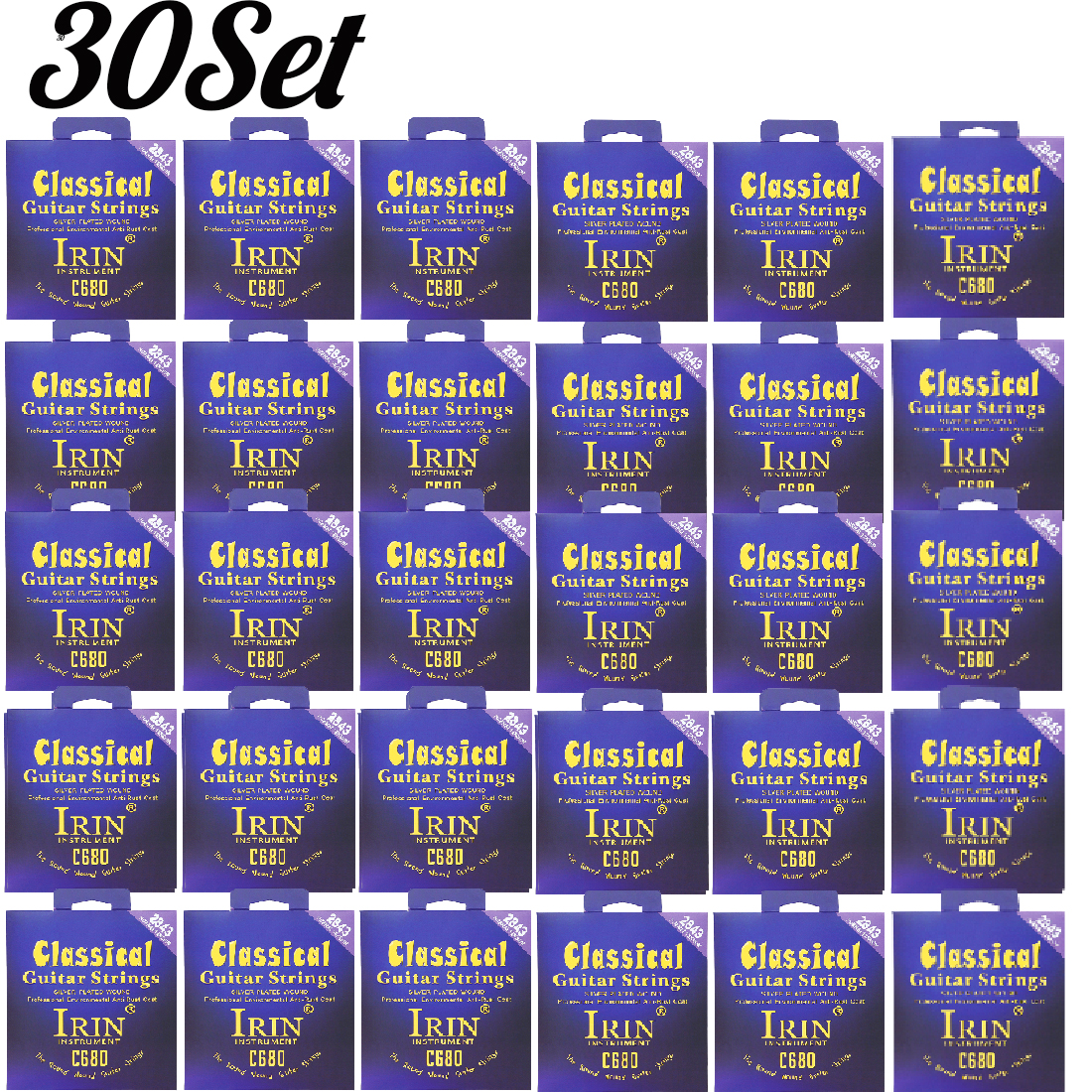 IRIN Classical Guitar Strings Set Nylon+Silver Plated Winding Classical Guitar Strings 1-6 String Guitar Accessories: Navy Blue