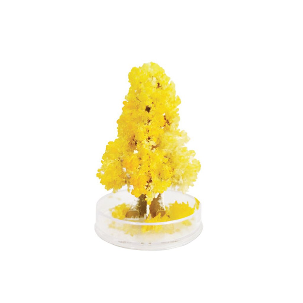 Magic Growing Christmas Tree DIY Magic Growing Tree Your Own Fun Xmas Toy 8.3×6cm 10ml Magic Tree Green Yellow Red: Yellow