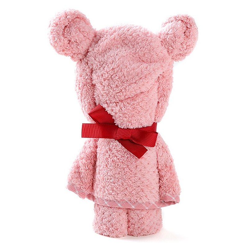 Baby Bath Towel Bear Cake Shape Quick-Dry Face Towel Solid Washcloth Wedding Animal Square Hooded Bath robe