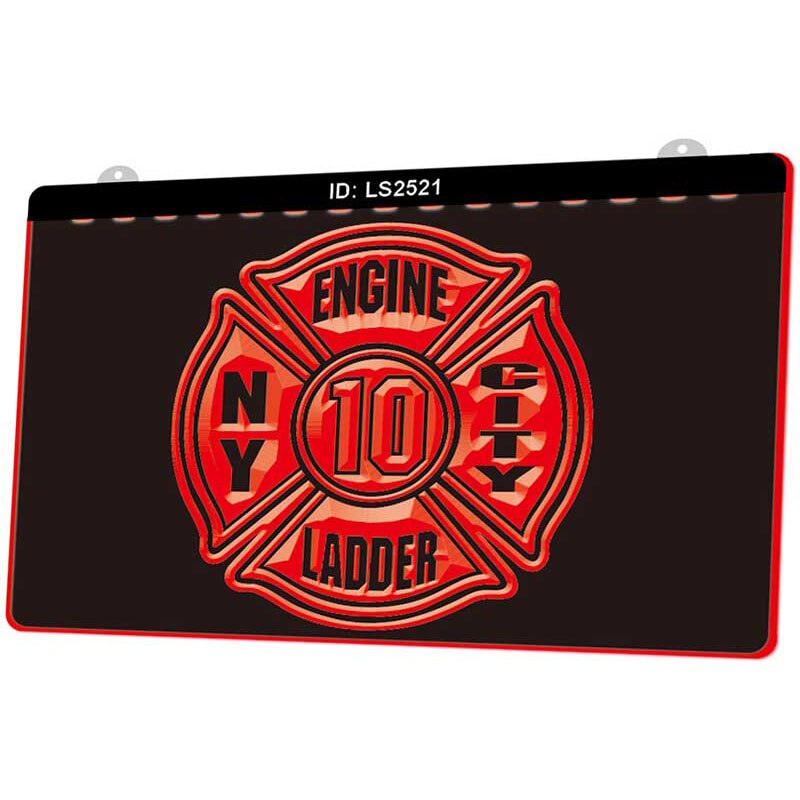 Ls2521 motorladder york city 3d graveerbare led-lichtborden in meerdere kleuren gratis verkoop