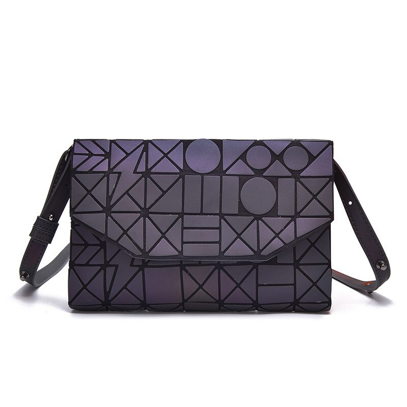 Geometrische Casual Kupplung Messenger Taschen Leucht Frauen Abend Tasche Schulter Taschen Mädchen Klappe Handtasche