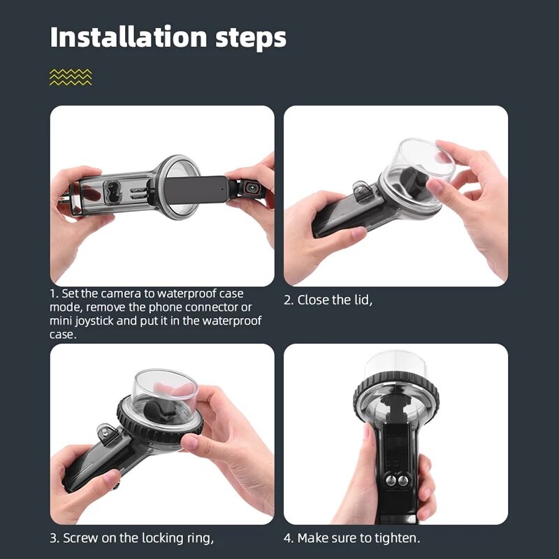 Schutzhülle für gimbal-kamera , 60m gehäuse, wasserdicht, zum schwimmen und surfen, für dji pocket 2