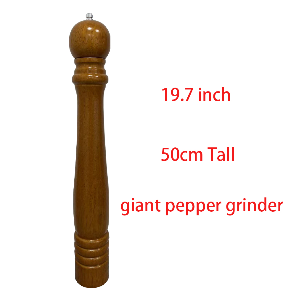 Kæmpe peberkværn 50cm " høj 19 " peberkværn super stor kokkepeberkværn ekstra stor salt- og peberkværn træbøsse lang