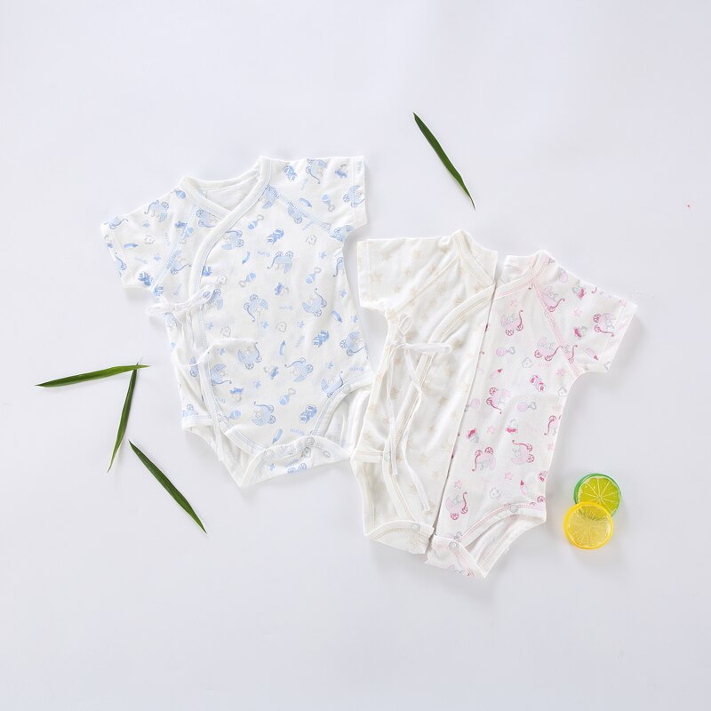 Baby kleding bodysuit 100% katoen jongen meisje zomer kleding korte mouwen ronde hals kids overalls pyjama baby nachtkleding bodysuit