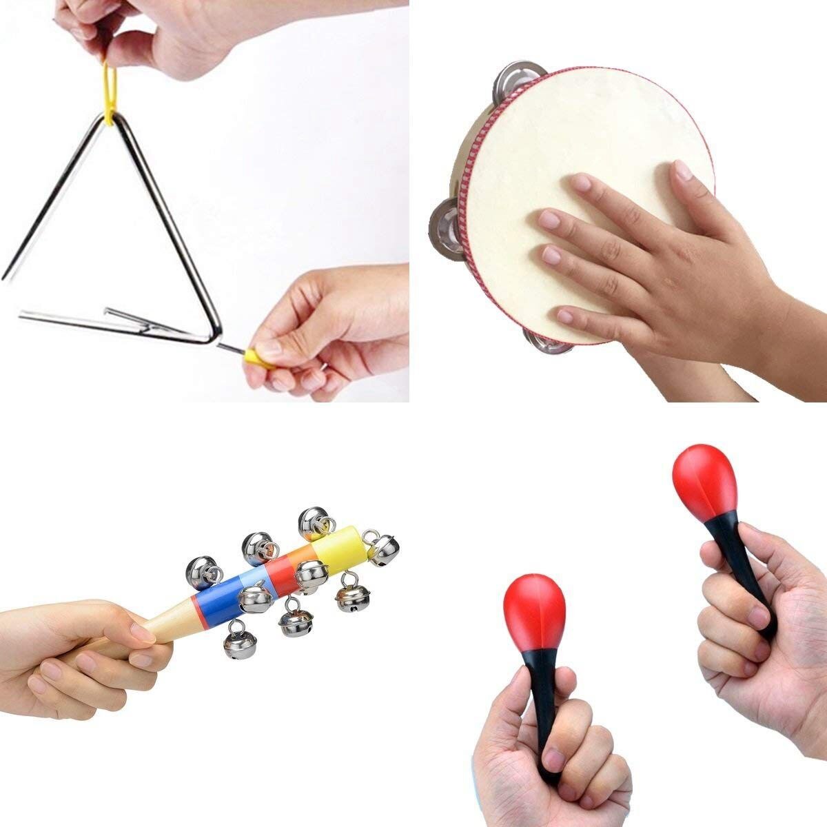 Ensemble d&#39;instruments de musique pour enfants, 22 pièces, jeu de Percussion, bracelet rythme, d&#39;anniversaire