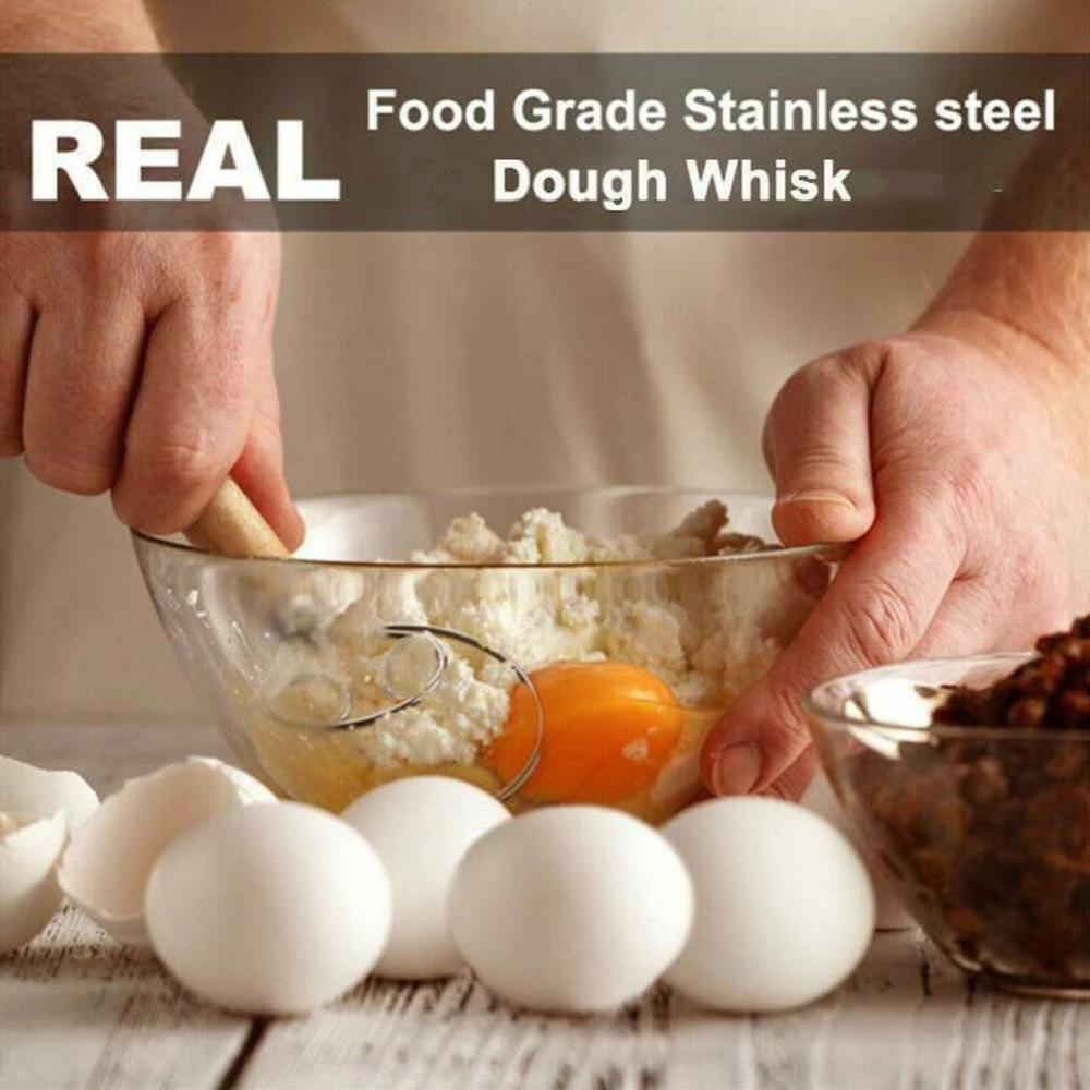 Deense deegmixer houten handvat bloemmixer spoel bloemmixer handig eiklopper keuken stick hulpmiddel noodle roer  y0 s 1