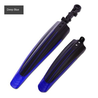 2 st Cykel Skärmset Mountainbike Skärmar Mudguard Vingar Fram och Bak: Djupblå