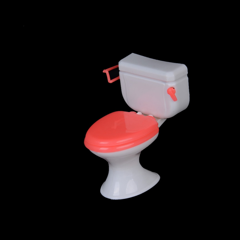 1Pcs Plastic Wc Pop Speelgoed Badkamer Meubelen Prinses Oceaan Namens Tool Pop Accessoires