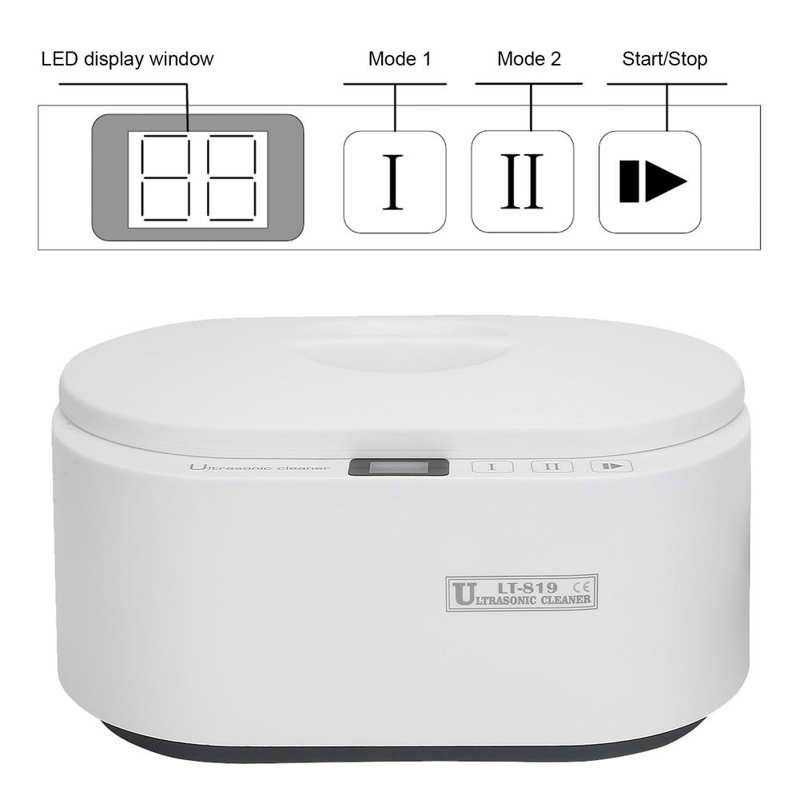 600ml Ultrasonic Cleaner Dentures Toothbrush Cleaning Machine Intelligent Eyeglasses Jewelry Wash LED Display Touch Screen