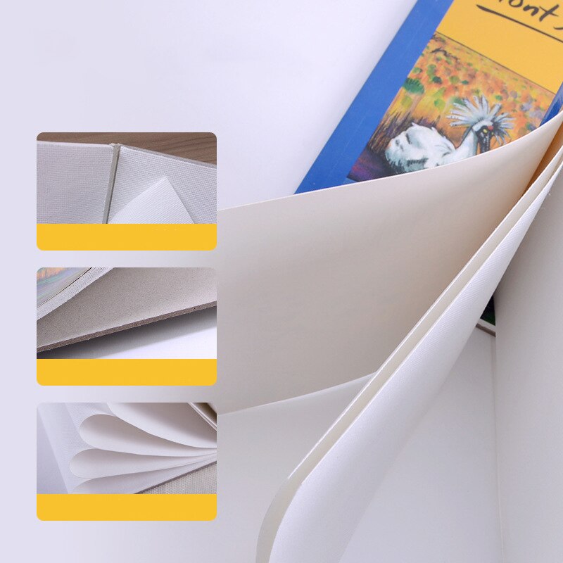 A4 / A5 Blank Tear Open Canvas Pad Book Sketch Book for Oil Painting or Acrylic Art Supplies for Beginner 10 Sheets