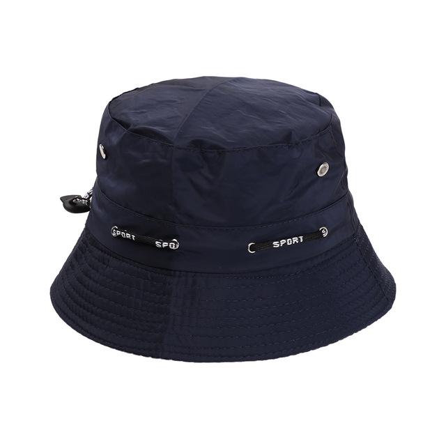 Sommer foldbar bøttehat unisex kvinder udendørs solcreme bomuld fiskeri jagt kasket mænd håndvask chapeau sol forhindre hatte: Blå 1