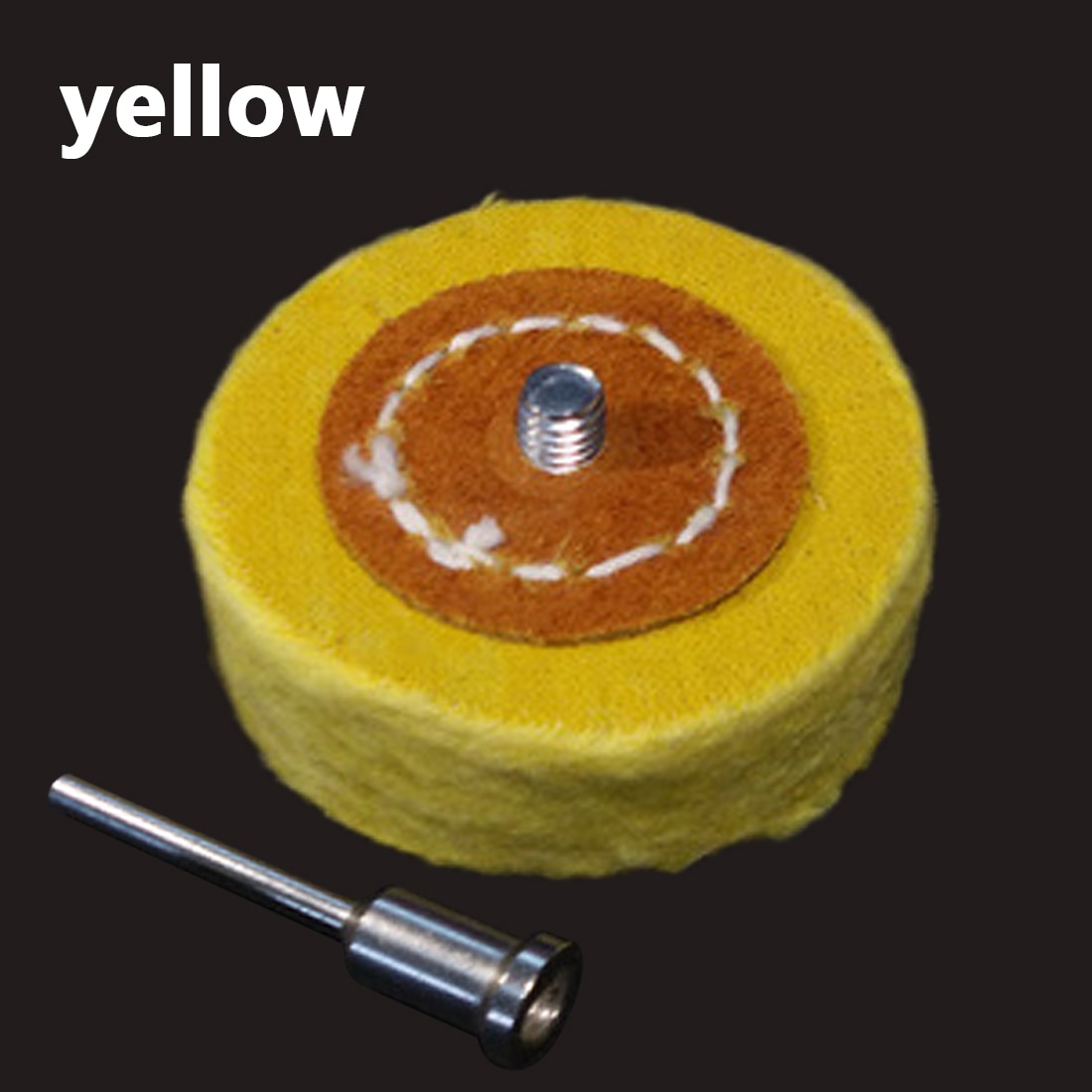 T Style Polish Buffing Wheel Grinding Head Cloth Dremel Wheel Grinder Brush For Rotary Abrasive Tools Dremel Accessories Shank: Yellow