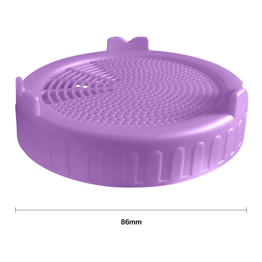 Bean Sprout Cover Fermentation Strainer Lids Food Grade Mesh Sprout Cover Kit Peanut Sprouting Lid for Mason Jar: purple