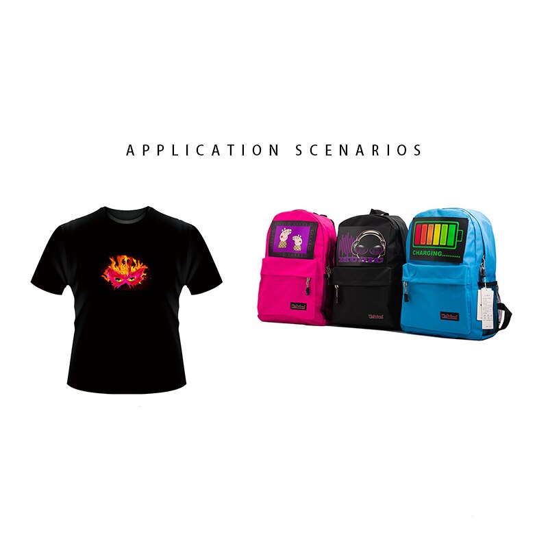 Kleding Schooltas Stickers Lichtgevende Gloeiende Speelgoed Voice-Activated Accessoires Spreken Heldere T-shirt Multi-Functie Music Control