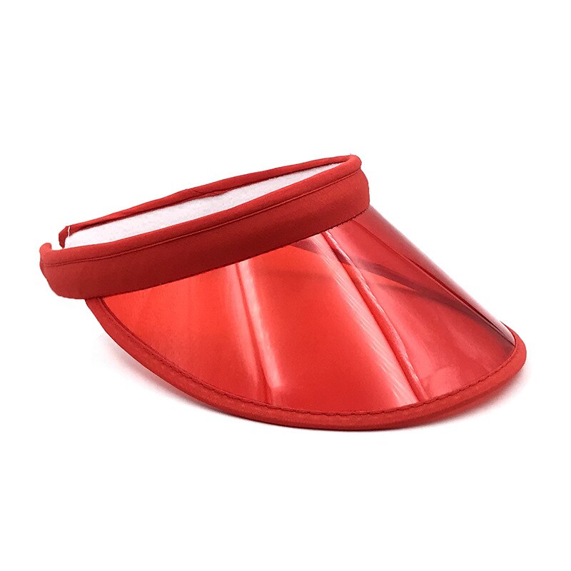 Mode Zomer PVC Zonneklep Hoed Unisex Hoofdband Cap Uv-bescherming Transparante Outdoor Wandelen Sport