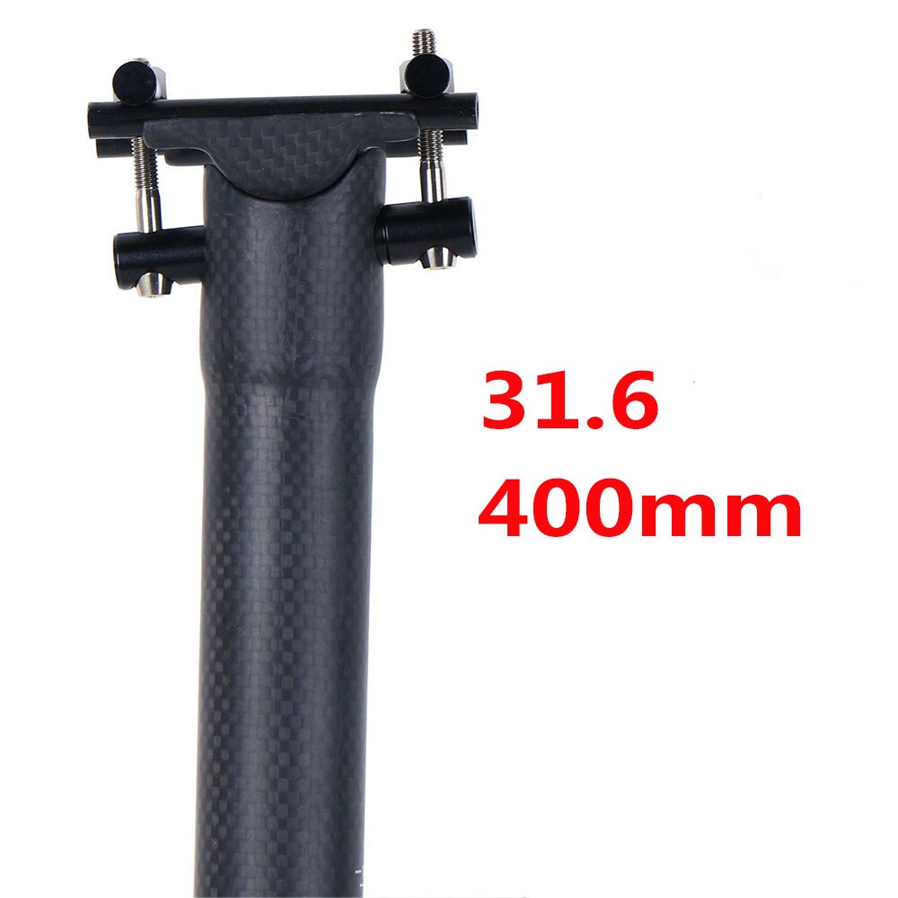 ELITA ONE-tija de sillín de carbono para bicicleta de montaña y carretera, 27,2, 30,8, 31,6mm, 3K, mate: 31.6x400mm-6110