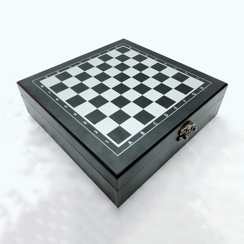 2 Styles Magnetic Wooden Folding Chess Set Felted Game Board Interior 24cm*24cm Storage Adult Kids Family Game Chess Board
