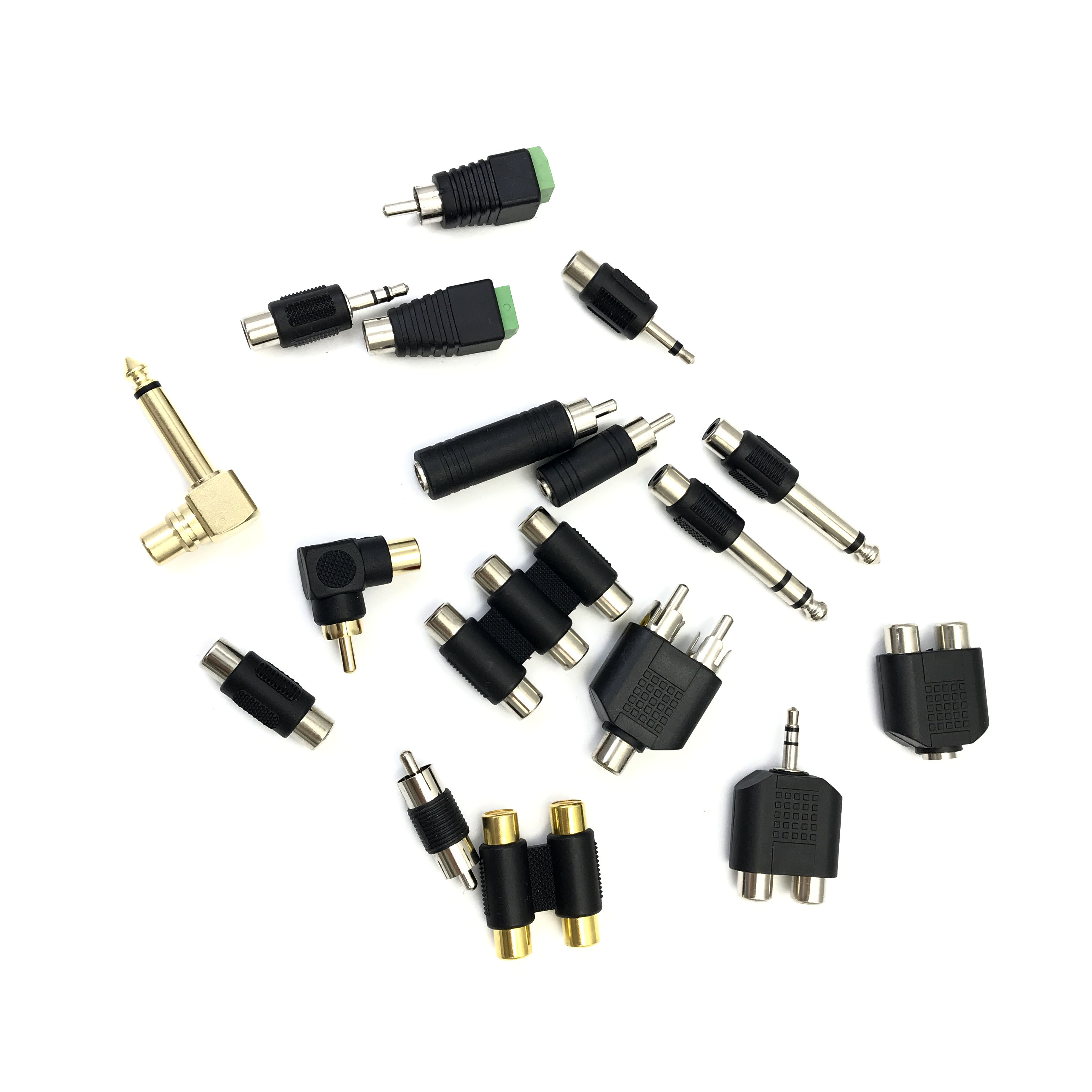 17 types d'adaptateurs RCA connecteur de prise Audio RCA mâle femelle à RCA 3.5mm 6.35mm mono stéréo mâle femelle