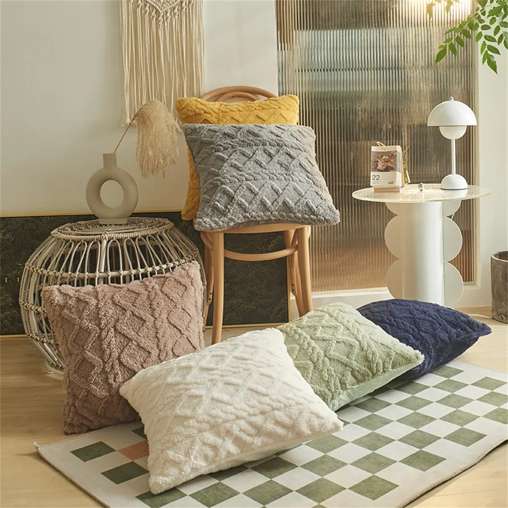 Olanly putetrekk 45 x 45cm mykt plysjputetrekk til sofa putetrekk bomull hjemmedekor sofa putetrekk 50 x 50