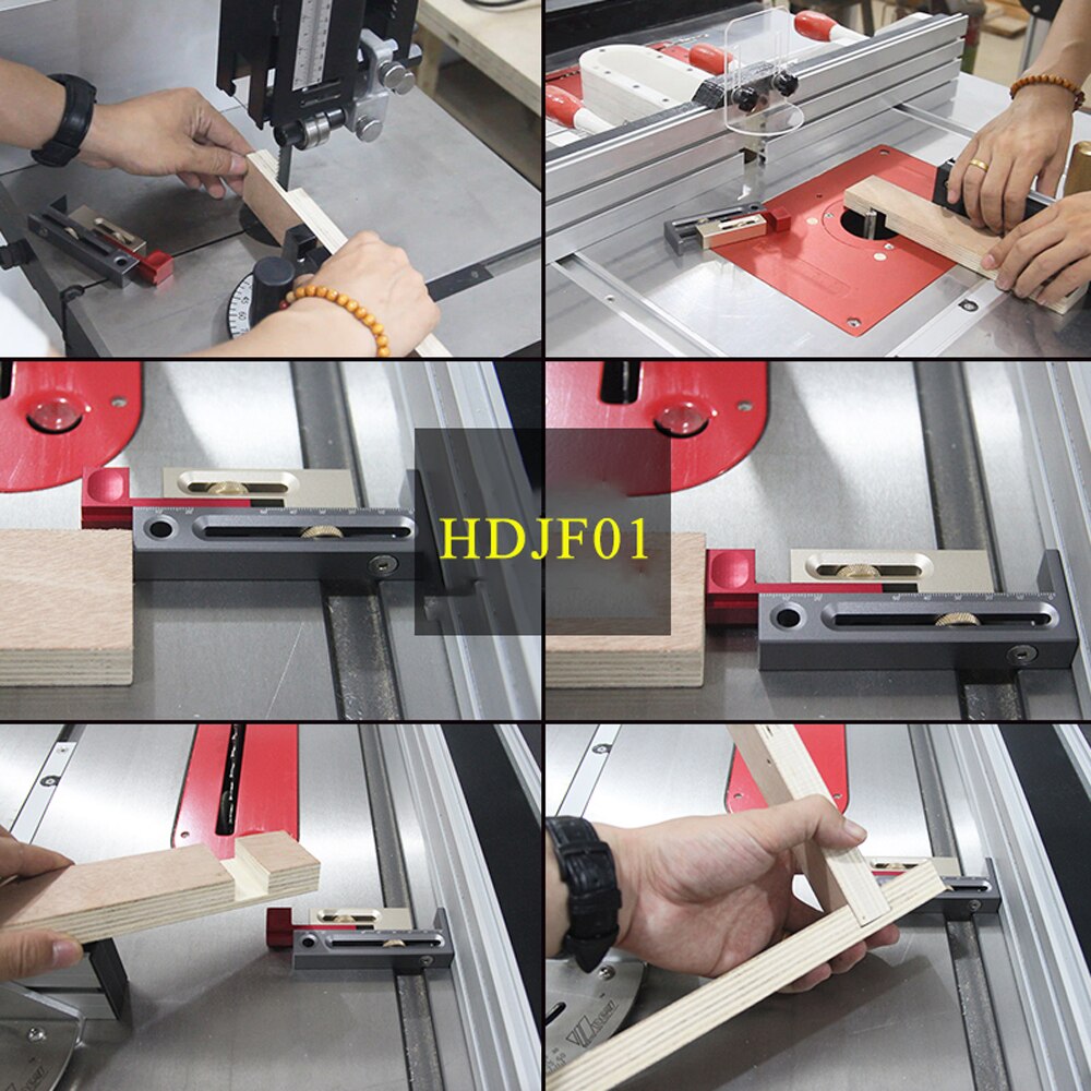 Savspalte regulator savbord savspaltjustering mortise tenon værktøj bevægelig måleblok længde kompensation træbearbejdningsværktøj