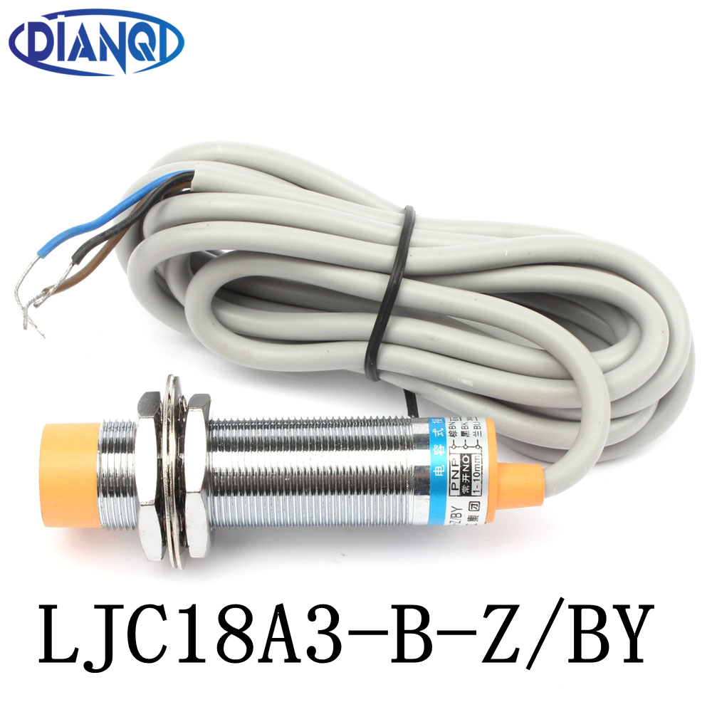 Dianqi kapasitans nærhetssensor ljc 18 a 3- b-z/av ,18mm diameter ,10mm detektiv avstand ,dc 6-36v, pnp 3 ledning ingen sensorbryter