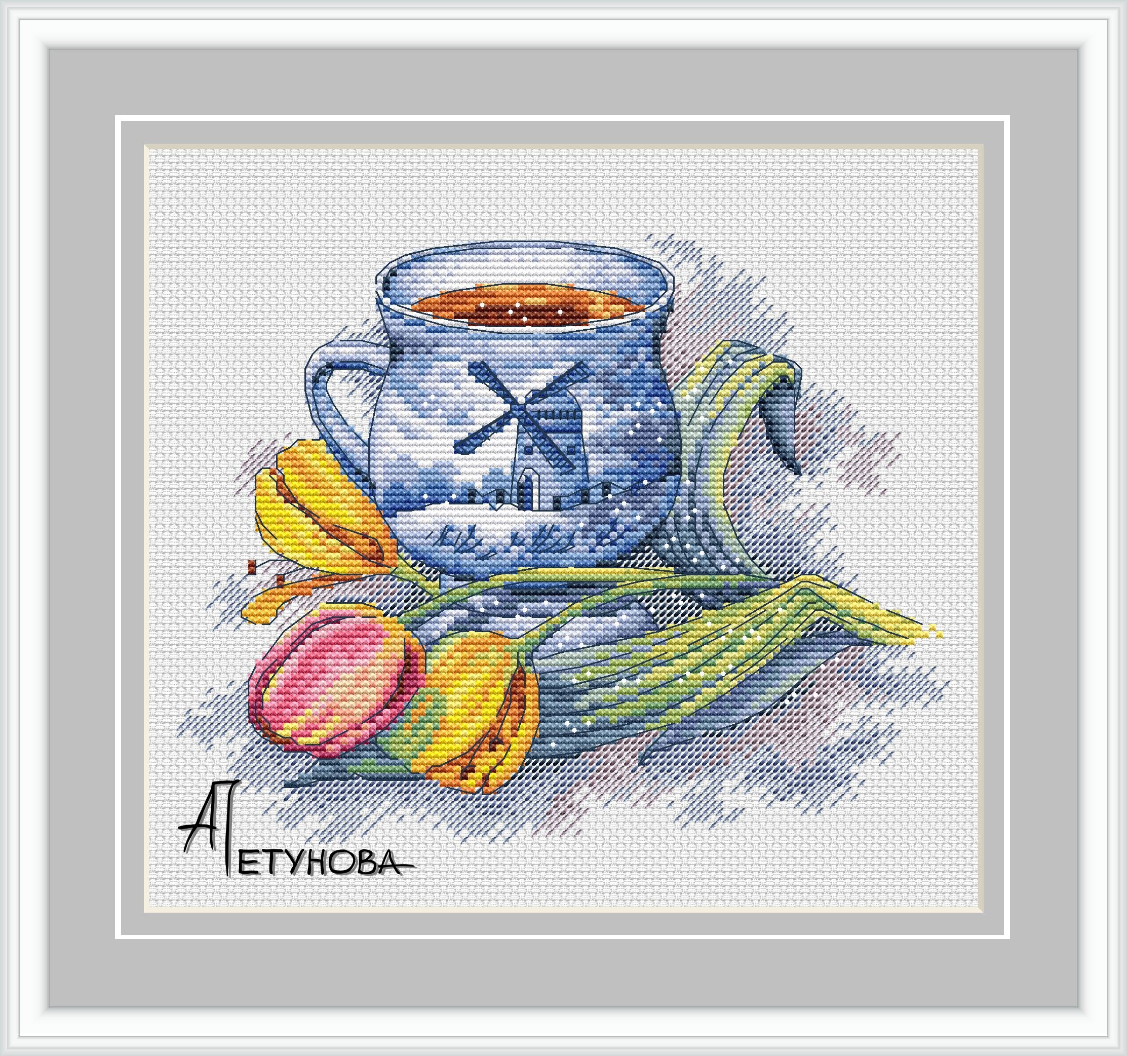 Telpatroon Kruissteek Diy Handwerken Geteld Chinese Kruissteek Kits Voor Borduren Een Kruis Ambachten Cups: MULTI / 14CT unprint canvas