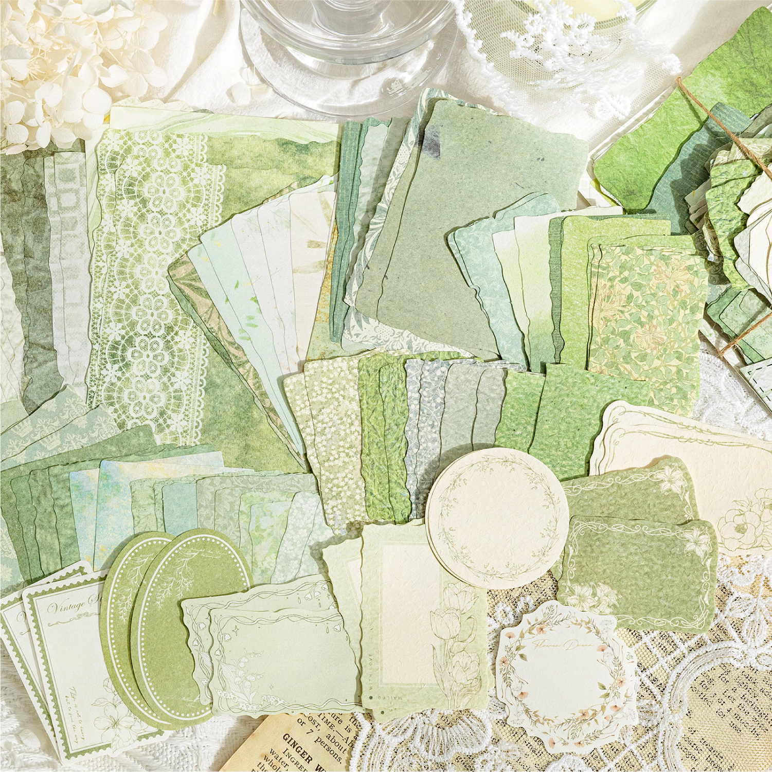 JIANQI 100 Uds decoración Vintage materiales para álbum de recortes Kit combinado de papel DIY diario basura Collage álbum de fotos papel de fondo Retro