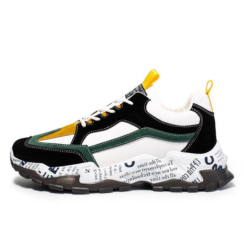 Height Increasing Men's Sneakers Popular Casual Shoes Adult Breathable Lightweight Comfortable Training Outdoors Footwears: Green / 8