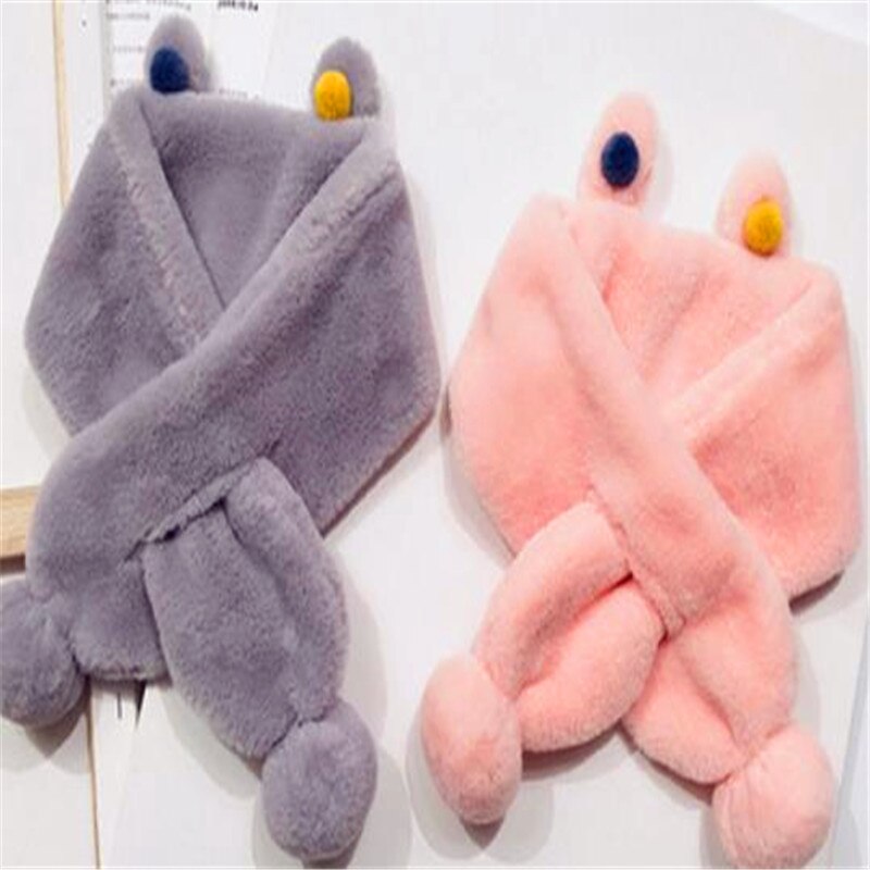 Mädchen han-ausgabe mit dicken pelz kragen zu halten warme winter wolle schal männlichen babys kreuz reine farbe kaninchen wolle tuch B322