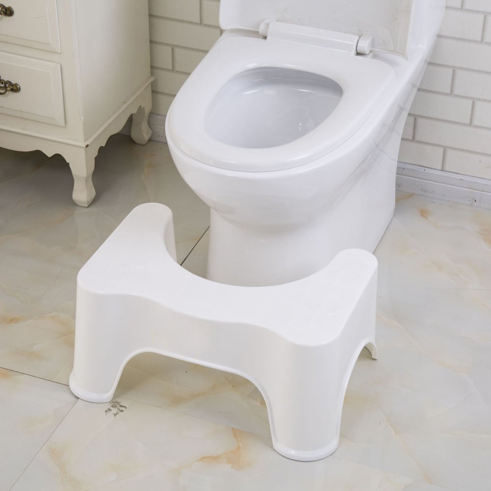 7 inches Squatty Potty Original Bathroom Toilet Stool White One Side Pedal Stool For Toilet Children Adult Aged Anti-leg hemp