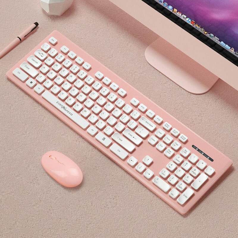 Mechanical Gaming Keyboard USB Wireless pink gaming Keyboard For Gamer PC Laptop keycaps Keyboard for girls white cute keyboard