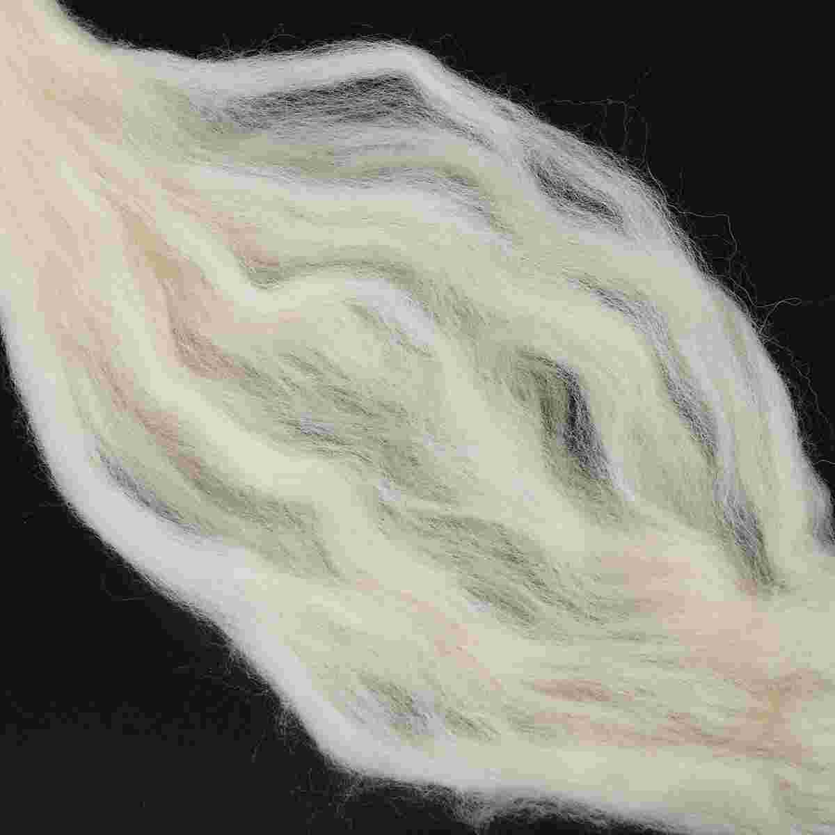 Natural Roving Wool Roving Fiber Felt Crafts Needle Felting 200g (Galatea)