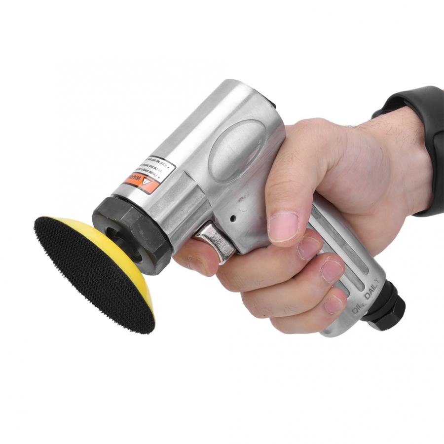 Luchtschuurmachine 3in mini pneumatische polijstmachine polijstgereedschap met klittenbandsluiting type schijf