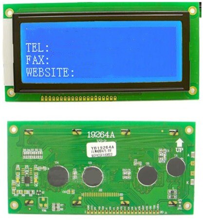 20PIN LCD19264 Screen Blue Backlight KS0108B KS0107 Controller 5V Parallel Interface