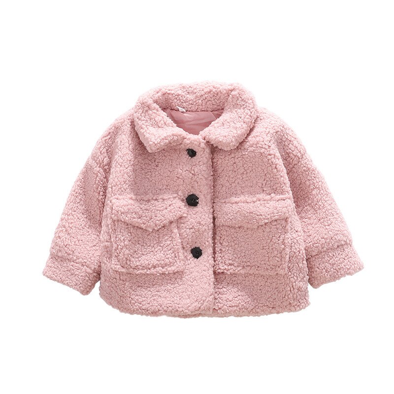 Baby Girls Winter Jackets Lambs Wool Coats Kids Warm Jackets berber Fleece Children Outerwear Girls Loose Coats Baby Overcoat