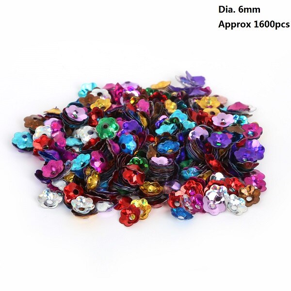 5/6/10/15mm 350-3200 stks Gemengde kleur Losse Sequin Voor Kleding Accssory DIY Craft Scrapbooking Wedding Sieraden Maken