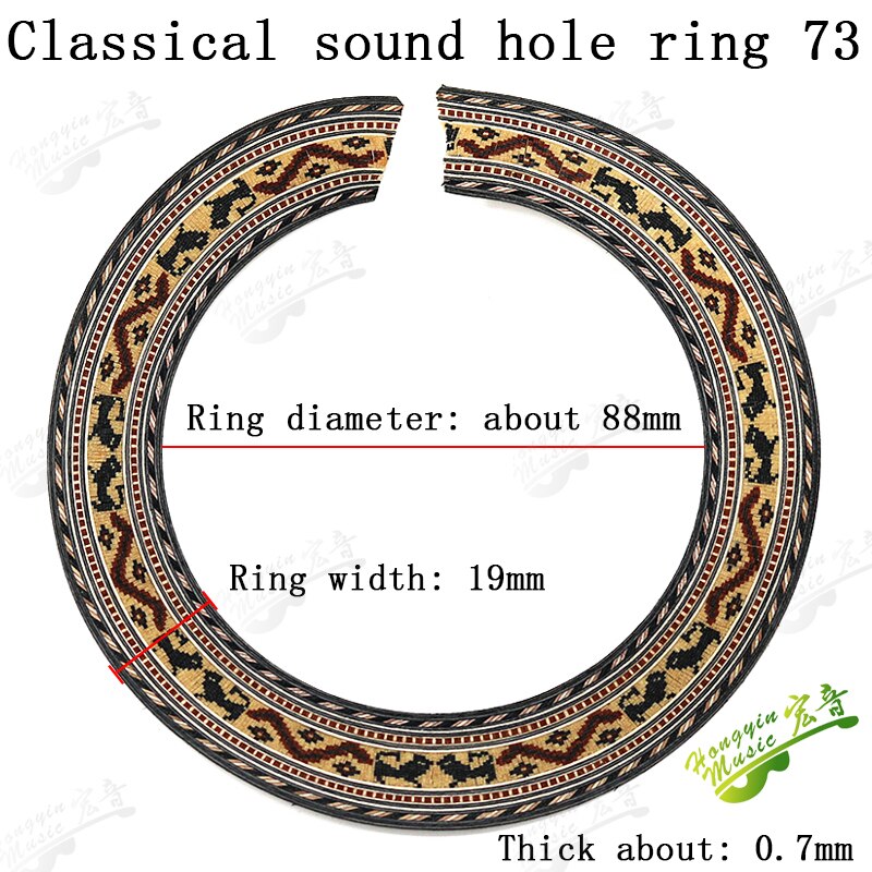 3 stuks ykq 73 gitaar klankgat inlay hout voor klassieke gitaar gitaar accessoires ykq 73