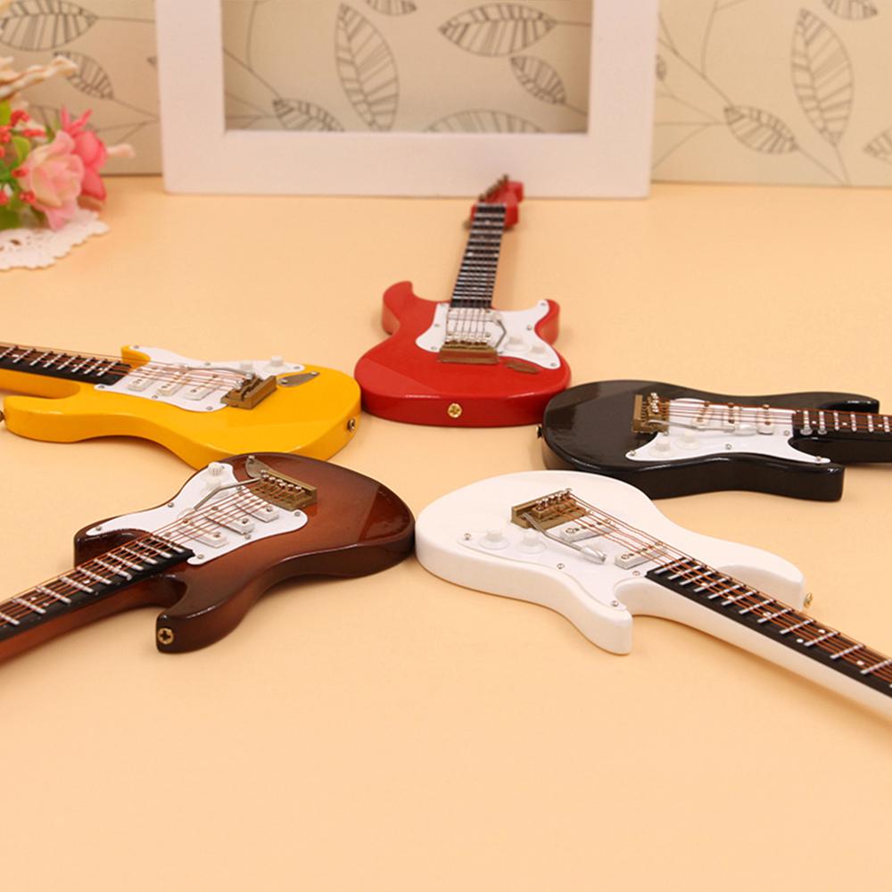 1 Pc 14Cm Mini Elektrische Gitaar Model Miniatuur Guitarra Replica Met Case Stand