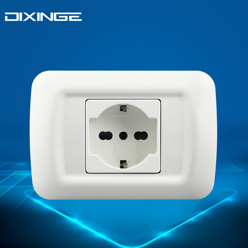 EU Italian standard 118 PC panel Italian outlet 16A Italian standard three-hole wall single socket