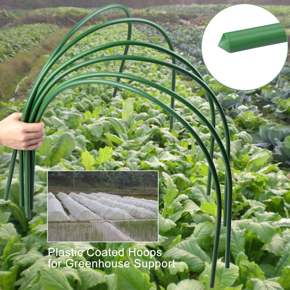 6pcs 4ft Greenhouse Hoops Plant Hoop Grow Garden Tunnel Hoop For Plant Cover Support Holder Tools For Garden Stakes Agriculture