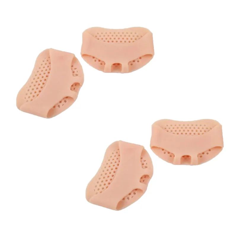 2/4/6/8 Stück Silikon-Schutzpolster Vorfuß-Gel-Pads Plantarfasziitis Fußschmerz-Linderungseinlagen Fußblasen-Pflegekissen: Braun